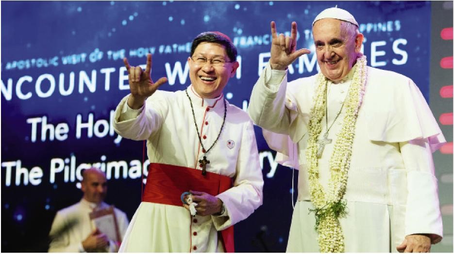 L'Église aux Philippines. Le cardinal Tagle, archevêque de Manille, et le pape François