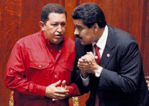 Hugo Chavez et Nicolas Maduro