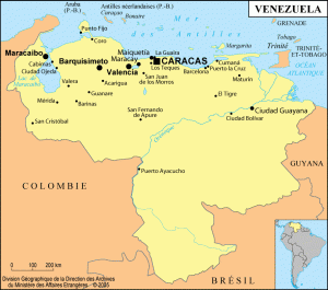 Réalité vénézuélienne : Carte du Vénézuéla